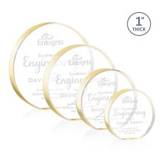 Smart Gold Circle Acrylic Trophy - Acrylic Trophies