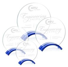 Holton Blue Circle Crystal Trophy - Crystal Trophies