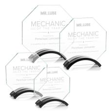 Lacota Black Polygon Crystal Trophy - Crystal Trophies