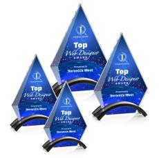 Fremont Full Color Black Crystal Trophy - Crystal Trophies