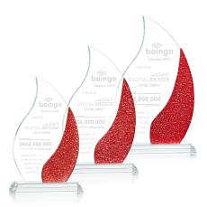 Oakley Red Flame Crystal Trophy - Crystal Trophies