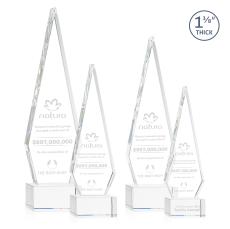 Cullen on Plated Base Clear Crystal Trophy - Crystal Trophies