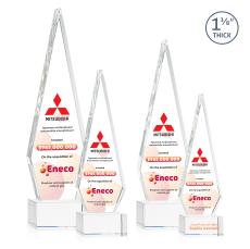 Cullen Full Color on Plated Base Clear Crystal Trophy - Custom Trophies