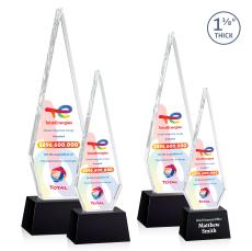 Cullen Full Color on Small Base Black Crystal Trophy - Crystal Trophies