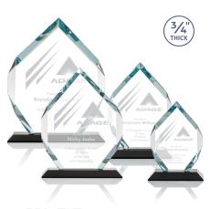 Diamond Diamond Black Polygon Crystal Trophy - Crystal Trophies