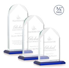 Cortez Blue Peaks Crystal Trophy - Crystal Trophies