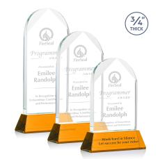 Cortez on Helton Amber Peaks Crystal Trophy - Crystal Trophies