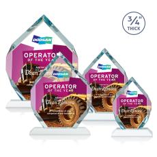 Diamond Diamond Full Color Fagan Polygon Crystal Trophy - Crystal Trophies