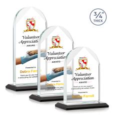 Cortez Full Color Black Peaks Crystal Trophy - Crystal Trophies