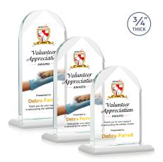 Cortez Full Color Fagan Peaks Crystal Trophy - Crystal Trophies