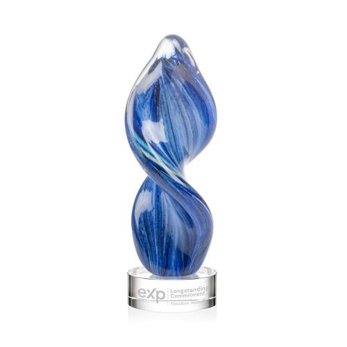 Awards and Plaques - Glass Trophies - Bonavista on Lockwood Base Clear Unique Glass Trophy
