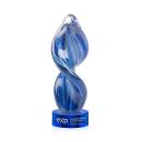 Bonavista on Lockwood Base Blue Unique Glass Trophy