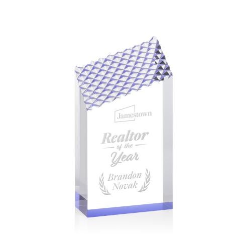Awards and Plaques - Acrylic Trophies - Paluzzi Blue Peaks Acrylic Trophy