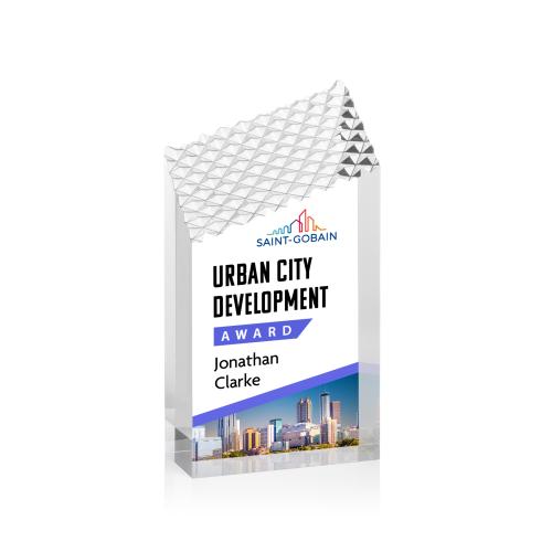 Awards and Plaques - Acrylic Trophies - Paluzzi Full Color Clear Peaks Acrylic Trophy