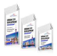 Paluzzi Full Color Clear Peaks Acrylic Trophy - Employee Awards