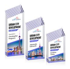 Paluzzi Full Color Blue Peaks Acrylic Trophy - Employee Awards