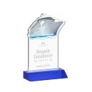 Voyager Blue Unique Crystal Trophy