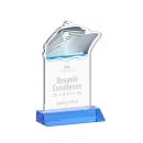 Voyager Sky Blue Unique Crystal Trophy