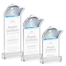Voyager on Alberton Base Clear Unique Crystal Trophy - Crystal Trophies
