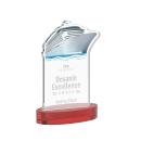 Voyager on Alberton Base Red Unique Crystal Trophy