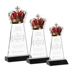 Crown Black Unique Crystal Trophy - Crystal Trophies