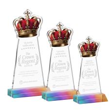 Crown Prismatic Unique Crystal Trophy - Crystal Trophies