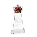 Crown on Alberton Base Clear Unique Crystal Trophy