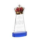 Crown on Alberton Base Blue Unique Crystal Trophy