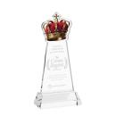Crown on Hartford Base Clear Unique Crystal Trophy