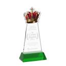 Crown on Hartford Base Green Unique Crystal Trophy