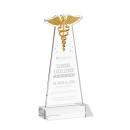 Caduceus Clear Unique Crystal Trophy