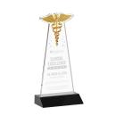 Caduceus Black Unique Crystal Trophy