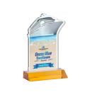 Voyager Full Color Amber Unique Crystal Trophy