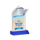 Voyager Full Color Blue Unique Crystal Trophy