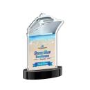 Voyager Full Color on Alberton Base Black Unique Crystal Trophy