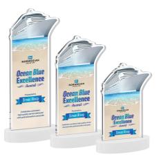 Voyager Full Color on Alberton Base Fagan Unique Crystal Trophy - Crystal Trophies