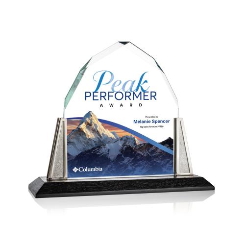 Awards and Plaques - Crystal Trophies - Crespo Full Color Pewter Crystal Trophy