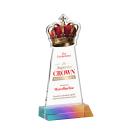 Crown Full Color Prismatic Unique Crystal Trophy