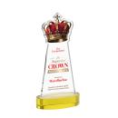 Crown Full Color on Alberton Base Gold Unique Crystal Trophy