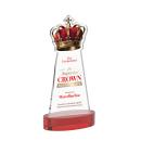 Crown Full Color on Alberton Base Red Unique Crystal Trophy