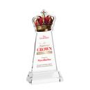Crown Full Color on Hartford Base Clear Unique Crystal Trophy