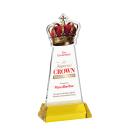 Crown Full Color on Hartford Base Gold Unique Crystal Trophy
