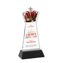 Crown Full Color on Hartford Base Black Unique Crystal Trophy