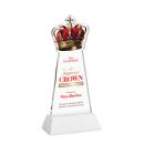 Crown Full Color on Hartford Base Fagan Unique Crystal Trophy