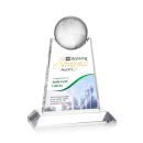 Mayes Full Color Clear Globe Crystal Trophy