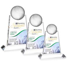 Mayes Full Color Clear Globe Crystal Trophy - Crystal Trophies