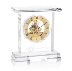 Spaulding Clock - Gold - Crystal Trophies