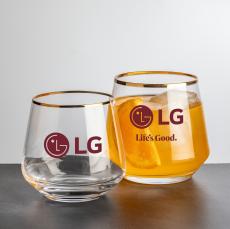 Ledford OTR/DOF Gold Rim - Imprinted - Whisky Glasses