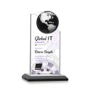 Myers Full Color Black/Silver Peaks Crystal Trophy