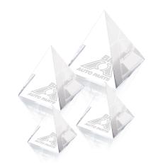 Optical Pyramid Crystal Trophy - Crystal Paperweights